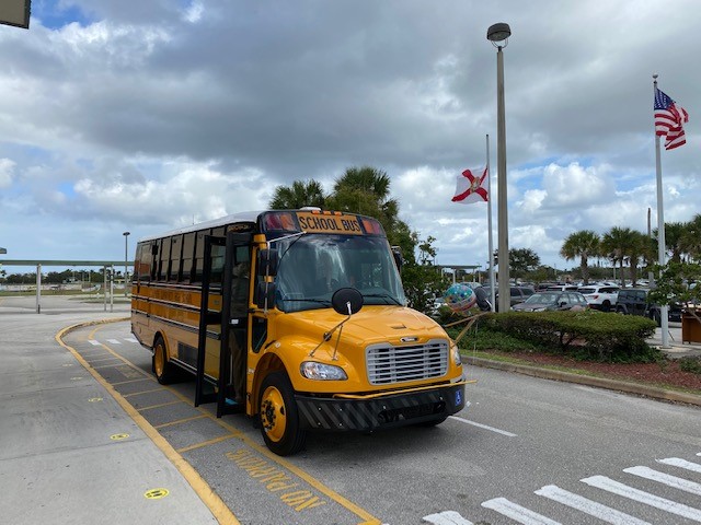 Jupiter High School Bus Donation, image courtesy of Waterfront Way Foundation