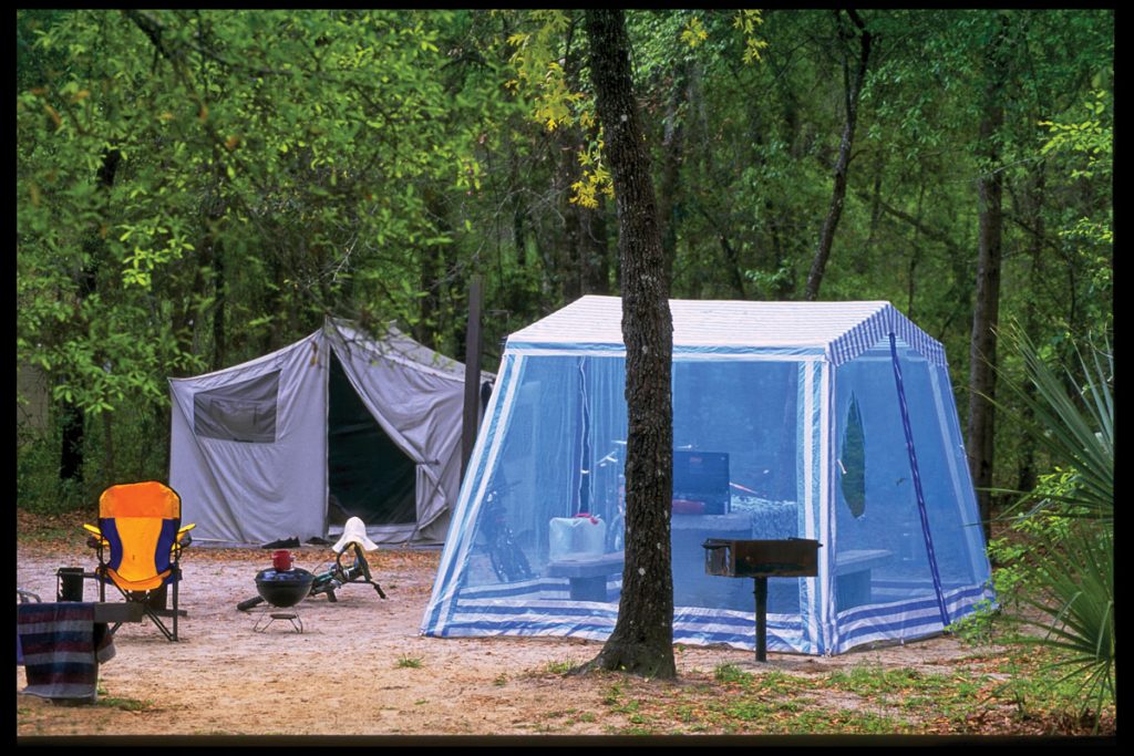A campsite in Alexander Springs, OCala National Forest