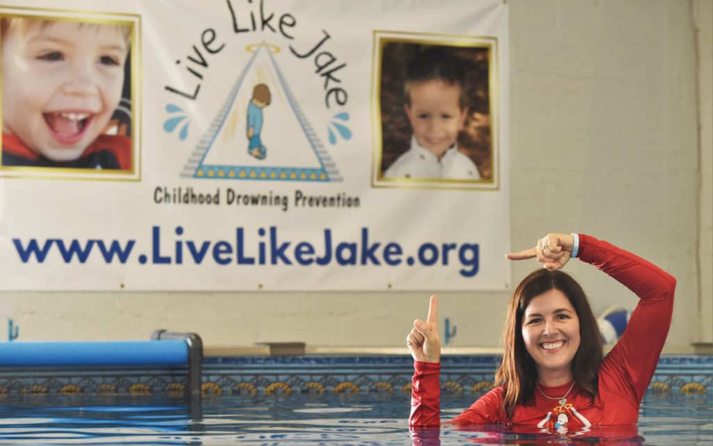 Jake’s mother and founder of Live Like Jake, Keri Morrison, in the new ISR indoor pool. Photo by Jeffrey Langlois