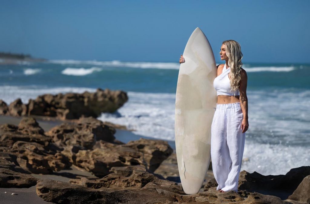 Kirsten Sadlier at Coral Cove Beach on Jupiter Island. Photo by Steven Martine