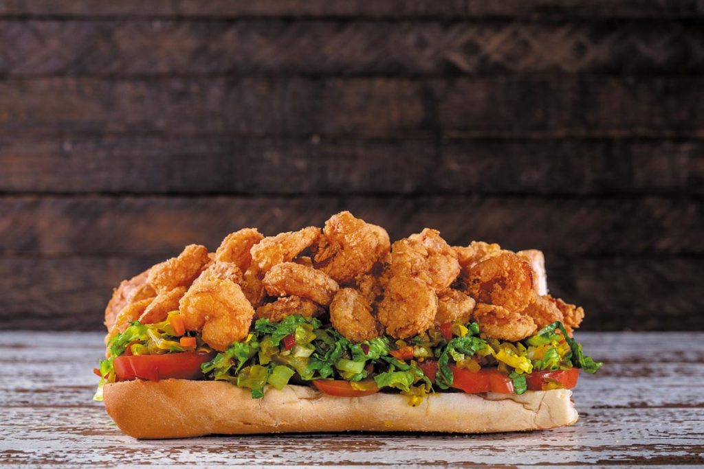 Crispy Cajun Shrimp Po'Boy. Photo by Libby Vision
