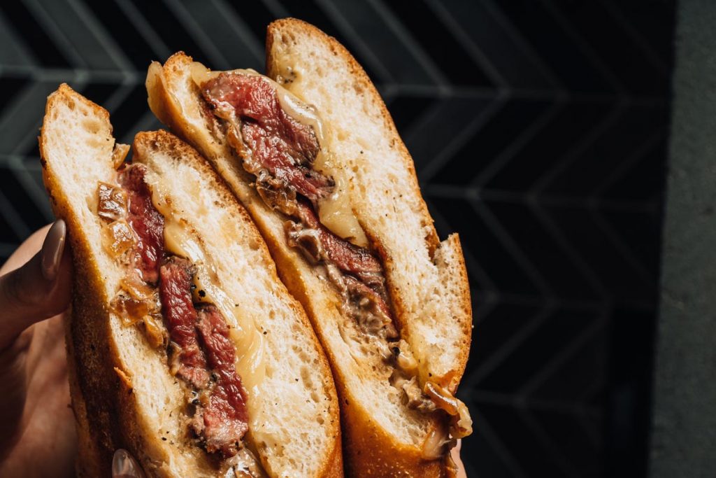 Truffle Filet Steak sandwich. Photo courtesy of Tap 42