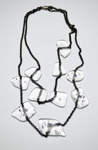 Polka Dot Necklace by Lisa Johnson (sterling silver and glass). Photo courtesy of Lighthouse ArtCenter