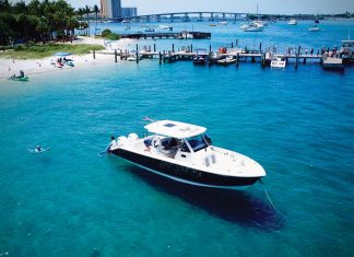 Aboard the Pursuit S 328 The Pursuit S 328. Photo by George LaBonte