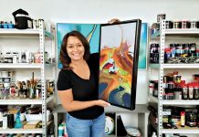 ArtiGras Fine Arts Festival Returns in February Artist Molly Leach in her studio