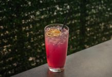 The Woods Jupiter Unveils Masters Tournament Menu Transfusion cocktail at The Woods Jupiter. Photo by Madison Zimmerly